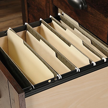 Sauder harbor view computer desk with hutch in curado cherry online