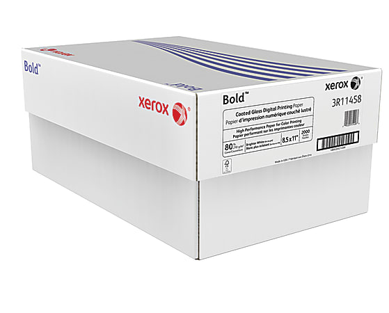 Xerox Bold Digital Coated Gloss Printing Paper, Letter Size (8 1/2