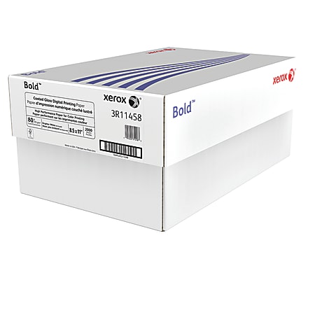Xerox Bold Digital Coated Gloss Printing Paper 8 Reams Letter Size
