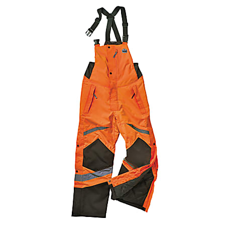 Ergodyne GloWear 8928 Class E Hi-Vis Insulated Bibs, Medium, Orange