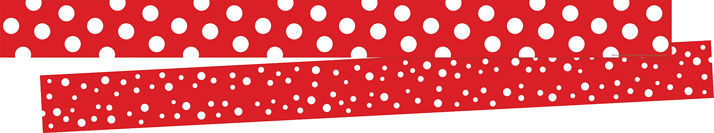 Barker Creek Double-Sided Borders, 3" x 35", Dot To Dot Cherry, Set Of 24 Borders
