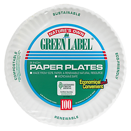 Green Label - Paper Plate 9 - 1200 ea.
