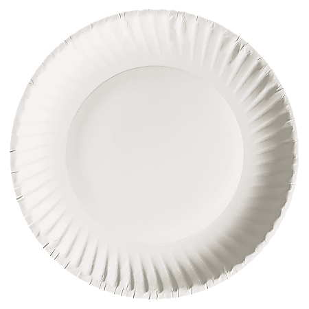 AJM Packaging Corporation White Paper Plates, 9 Diameter