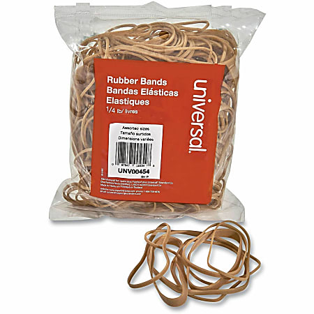 Universal Standard Rubber Bands, Size: #54, Assorted, Elastic, Rubber, Beige, 1 Pack, 00454