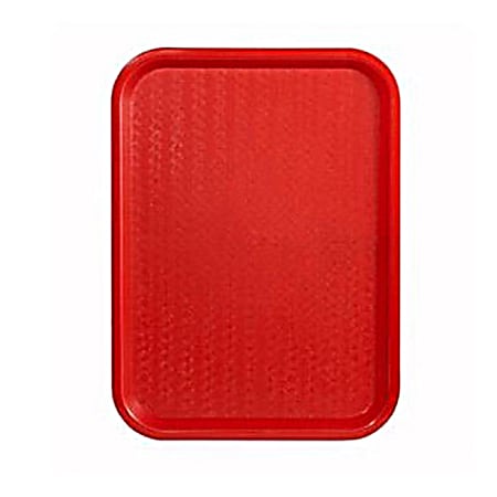 Winco Fast Food Tray, 16" x 12", Red