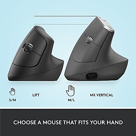 Buy Logitech Lift Vertical Ergonomic Mouse, Wireless  