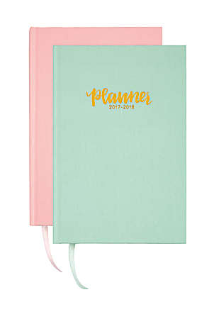 Divoga® Global Citizens Academic Weekly/Monthly Planner, 8" x 5", Assorted Colors, July 2017 to June 2018