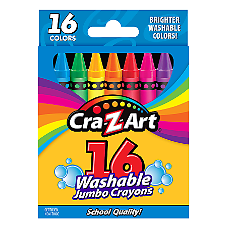 Crayola Crayons Large Assorted Colors Box Of 16 Crayons - Office Depot