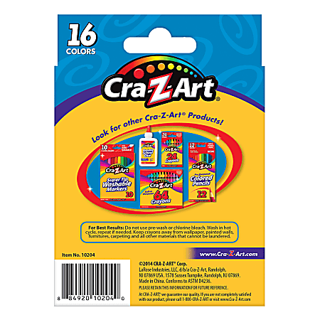  Cra-Z-art Jumbo Crayons, 8 Assorted Colors, 400/pack :  Everything Else