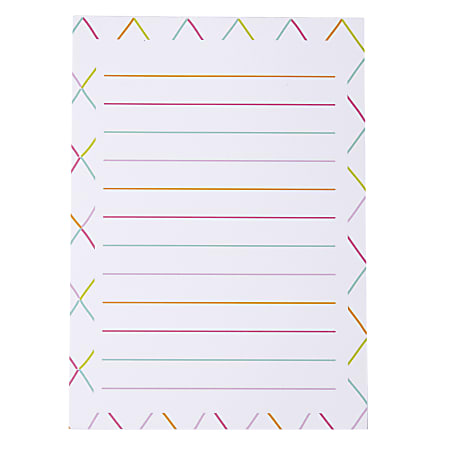 Sincerely A Collection by C.R. Gibson® Magnetic List Pad, 7" x 5", Wide Ruled, 150 Pages (75 Sheets), Multicolor