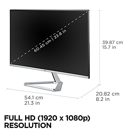 ViewSonic® VX2476-SMHD 23.7" FHD LED LCD Monitor