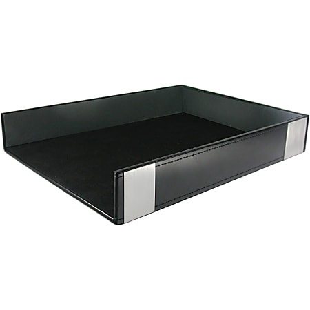 Artistic Architect Line Letter Tray - Desktop - Stackable, Durable - Black, Aluminum - 1 Each