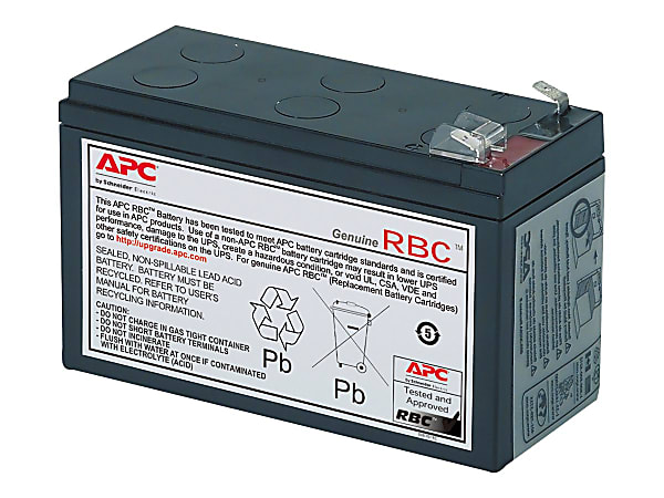 APC Replacement Battery Cartridge #17 - UPS battery - 1 x battery - lead acid - black - for P/N: BE850G2, BE850G2-CP, BE850G2-FR, BE850G2-IT, BE850G2-SP, BVN900M1, BVN950M2