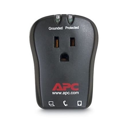 APC Essential Laptop SurgeArrest 1-Outlet Surge Protector, Black