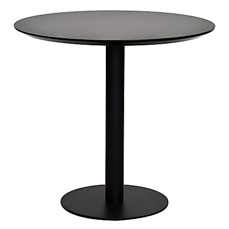 Eurostyle Paras Steel Round Dining Table, 29-1/2"H x 31-1/2"W x 31-1/2"D, Black