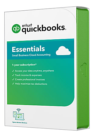 Intuit® QuickBooks® Online Essentials 2020, 1 Year Subscription