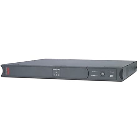 APC Smart-UPS SC 450VA 120V - 1U Rackmount/Tower- Not sold in CO, VT and WA - 450VA/280W - 5.9 Minute Full Load - 4 x NEMA 5-15R
