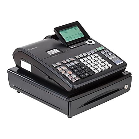 Casio® PCRT500 Cash Register With LCD Display, Black/Silver