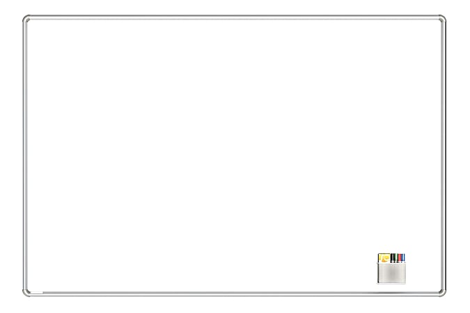 Ghent Nexus Magnetic Dry-Erase Whiteboard, 48" x 72", Aluminum Frame With Satin Silver Finish