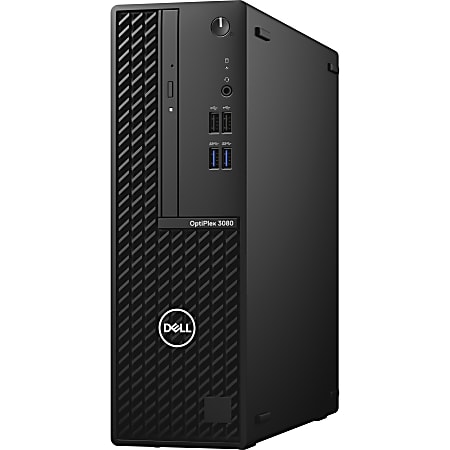 Dell OptiPlex 3000 3080 Desktop Computer - Intel Core i5 10th Gen i5-10505 Hexa-core (6 Core) 3.20 GHz - 8 GB RAM DDR4 SDRAM - 500 GB HDD - Small Form Factor - Black - Windows 10 Pro - Intel DDR4 SDRAM - DVD-Writer - English Keyboard - 200 W