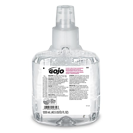 GOJO® Clear & Mild Foam Hand Wash Soap, Unscented, 40.5 Oz Refill