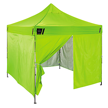 Ergodyne SHAX 6054 Pop-Up Tent Sidewall Kit, 10' x 10', Lime