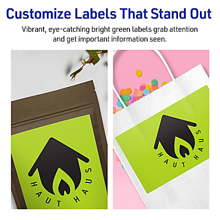 Avery Printable Labels With Sure Feed Technology 94258 BGP80 Rectangle