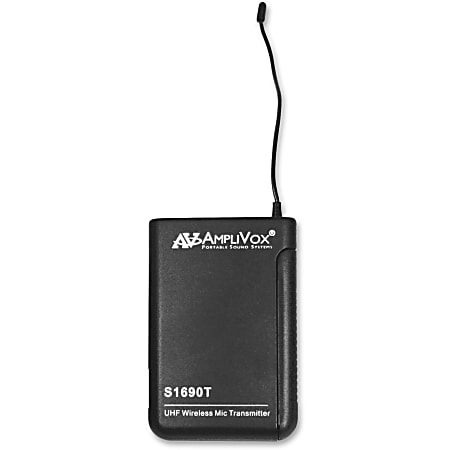 AmpliVox Wireless UHF Bodypack Transmitter - 584 MHz to 602.45 MHz Operating Frequency - 60 Hz to 16 kHz Frequency Response - 164.04 ft Operating Range