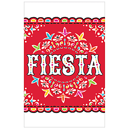 Amscan Cinco de Mayo Picado de Papal Tablecloths, 54" x 102", Red, Pack Of 2 Tablecloths