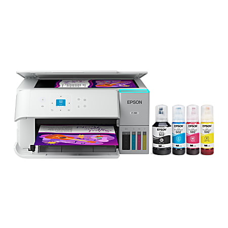 Epson EcoTank ET-2980 Wireless All-in-One Color Supertank Printer, White