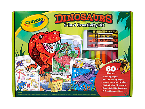 Crayola® Dinosaur 5-in-1 Creativity Kit, Kit Of 60 Pieces
