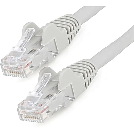 StarTech.com 3ft (90cm) CAT6 Ethernet Cable, LSZH (Low Smoke Zero Halogen) 10 GbE Snagless 100W PoE UTP RJ45 Gray Network Patch Cord, ETL - 3ft/90cm Gray LSZH CAT6 Ethernet Cable