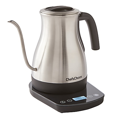 Edgecraft Chef's Choice Electric Kettle, 1-Liter, Silver