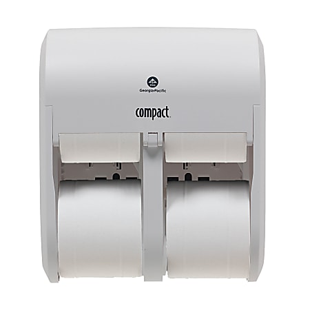 Compact® Quad® by GP PRO 4-Roll Quad Coreless High-Capacity Toilet Paper Dispenser, White