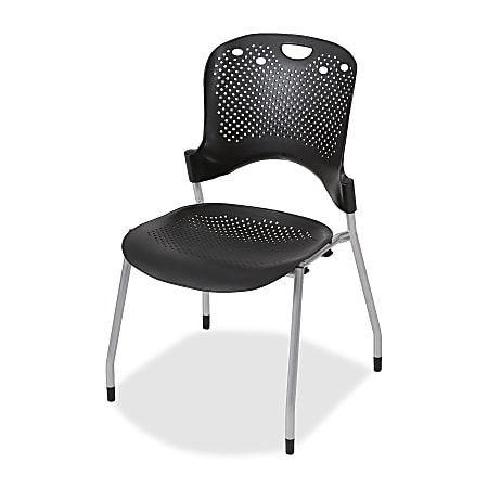 Balt® Circulation Armless Stacking Chairs, Black, Set Of 4