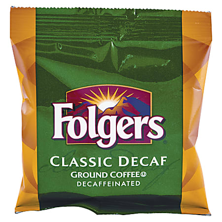 Folgers® Single-Serve Coffee Packets, Classic Roast, Decaffeinated, Carton Of 42