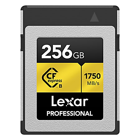 Lexar Professional CFexpress Class 10 Type-B GOLD Series Memory Card, 256GB, LCXEXPR256G-RNENG