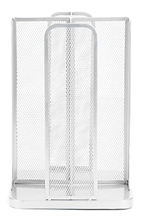 Mind Reader Disposable Coffee Cup/Lid Storage Carousel, 12"H x 8"W x 8"D, White