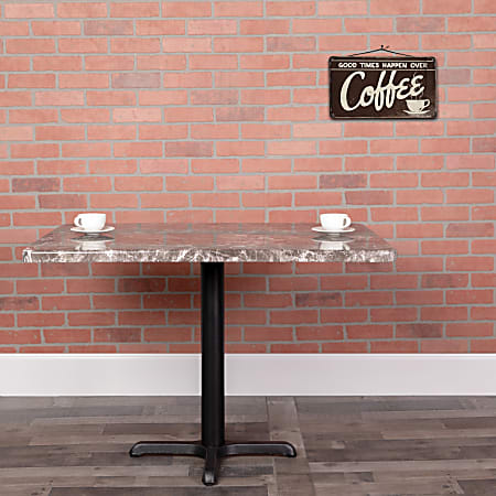 Flash Furniture Marble Laminate Rectangular Table Top, 24" x 42", Gray Marble