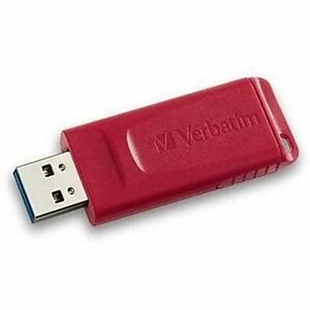 Verbatim Store'n'Go USB Flash Drive, 128GB, Red