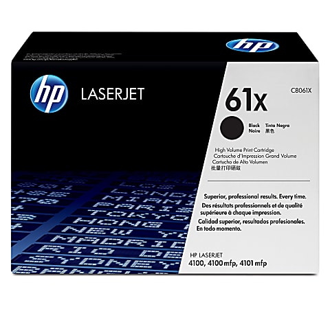 HP 61X Black High Yield Toner Cartridge, C8061X