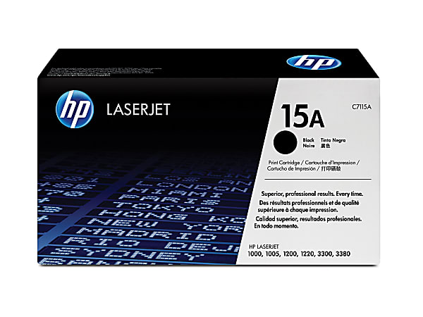 HP 15A Black Toner Cartridge, C7115A