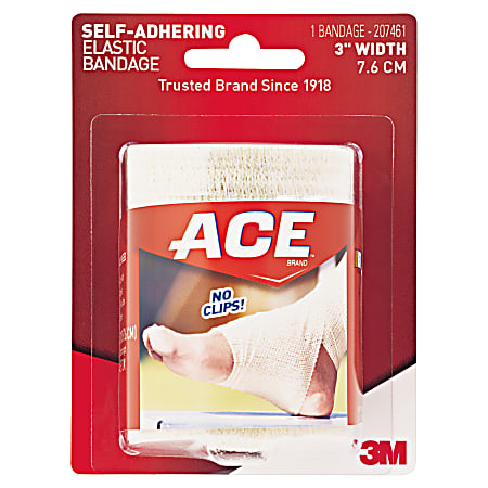 ACE Athletic Support Wrap, 3" Width, Tan