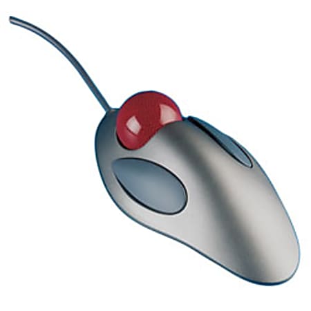 Logitech® Optical Marble® Mouse, Gray/Red