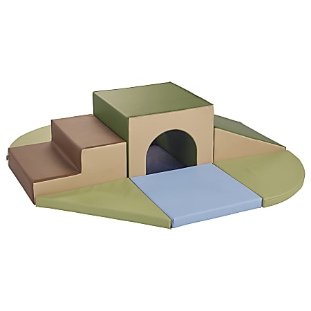 ECR4Kids SoftZone® Lincoln Tunnel Climber, 15"H x 59 1/4"W x 59 1/4"D, Earth Tone