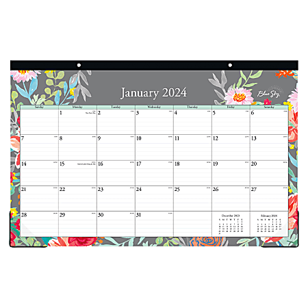 2024 Blue Sky™ Sophie Monthly Desk Pad Calendar, 17" x 11", January to December 2024, 140089