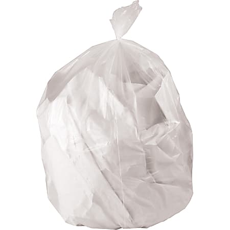 Genuine Joe Strong Economical Trash Bags - 60 gal Capacity - 38" Width x 60" Length - 0.55 mil (14 Micron) Thickness - Clear - Resin - 200/Carton - Waste Disposal