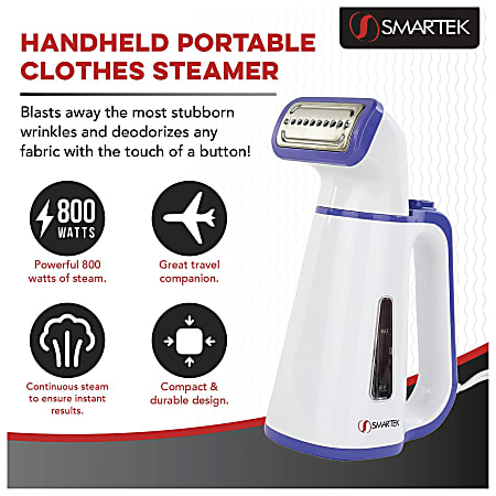 Smartek Handheld Garment Steamer Black - Office Depot