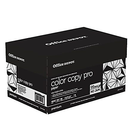 Office Depot Brand Color Copier Paper Letter Size 8 12 x 11 Ream Of 500  Sheets 28 Lb White - Office Depot