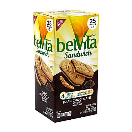 BELVITA Breakfast Sandwich Dark Chocolate Creme, 1.76 oz,